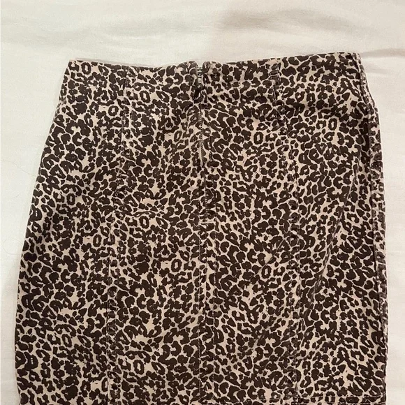 free people denim leopard mini skirt - Picture 3 of 3